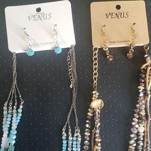 2 Necklace/earring sets